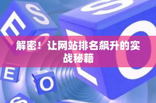 解密！让网站排名飙升的实战秘籍